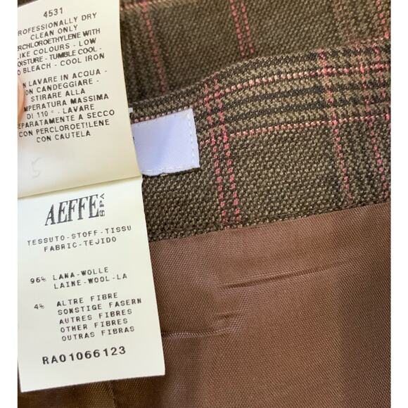 Moschino Cheap and Chic Brown and Pink Plaid Pencil Skirt size 14 EUC - Picture 5 of 5